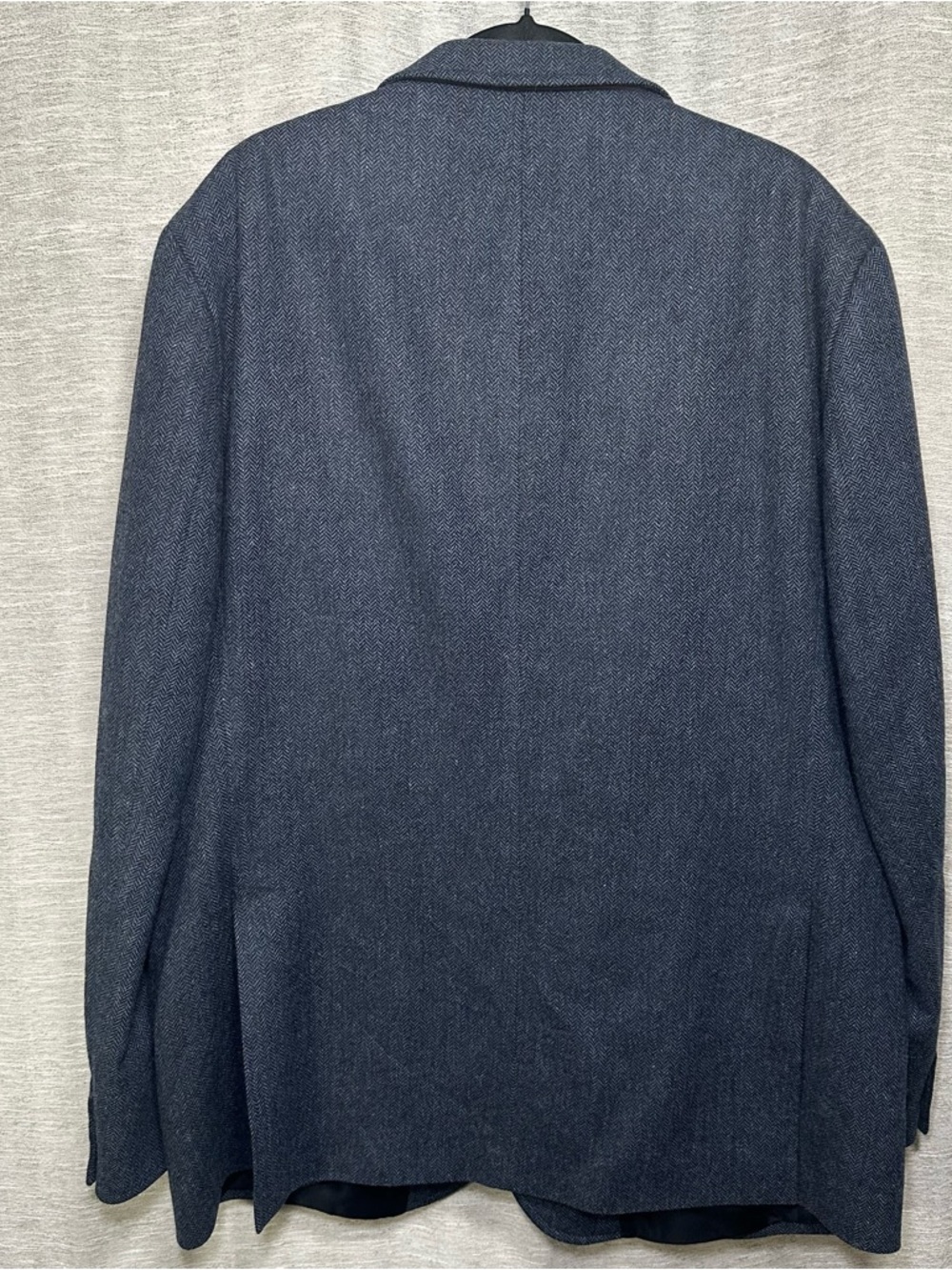 Quintessential Rizzo Blue Herringbone Wool Cashmere Sport Coat Blazer Men’s 48L - Picture 9 of 13